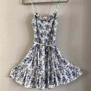 Row.a Chic Floral Print Dress with Tie Waist